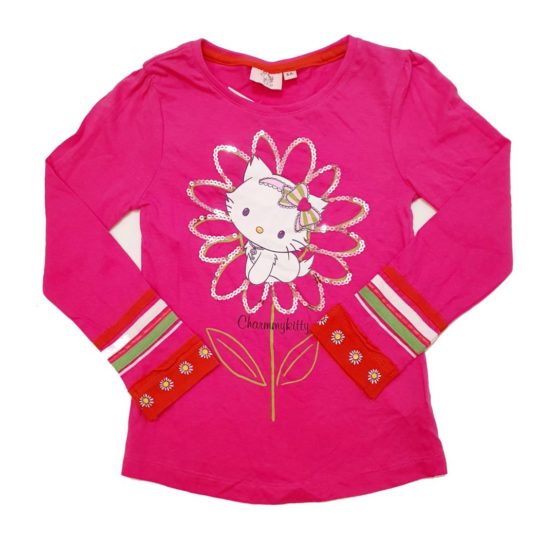 Langarmshirt mit Blume – Kitty