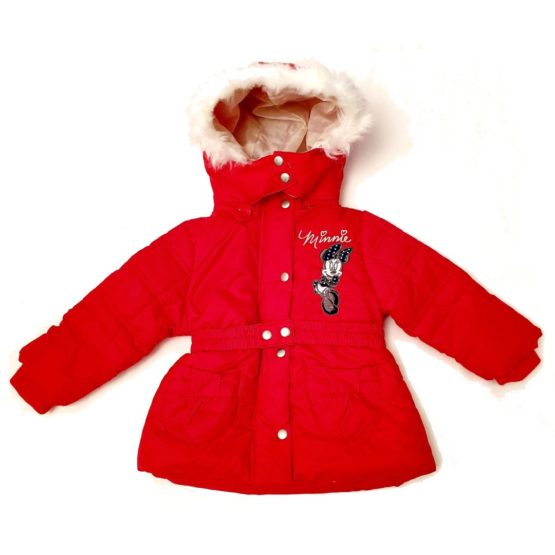 Winter jacket with hood for girls Minnie Mouse