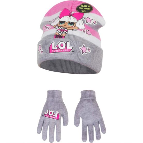 LOL Surprise hat with gloves Glow in the dark