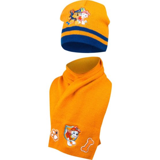 Paw Patrol hat with scarf – orange