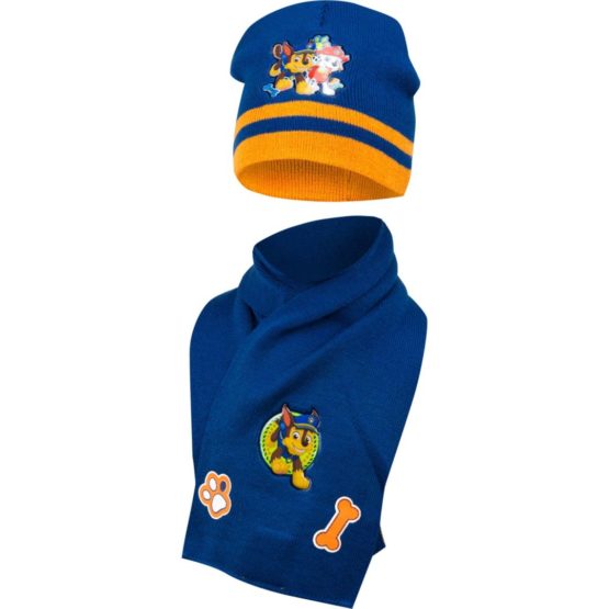 Paw Patrol Mütze mit schal – blau