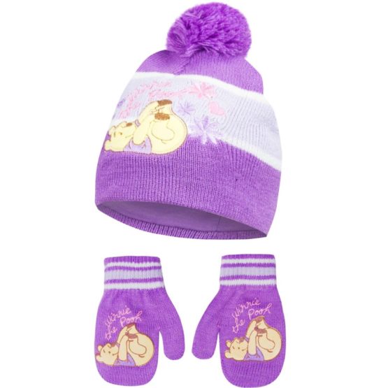 Pooh hat with gloves