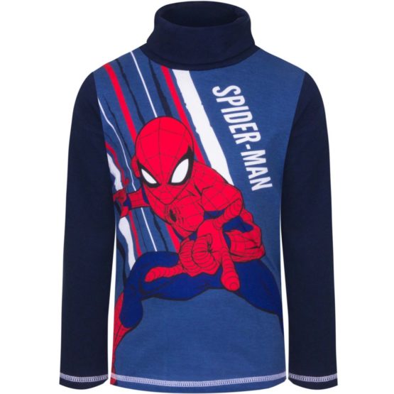 Spiderman longsleeve with collar – blue