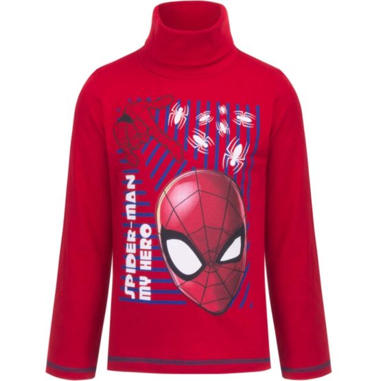 Spiderman Langarmshirt mit Kragen – rot