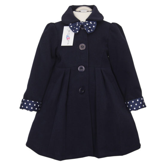 Elegant Coat For Girls Nat & Tom – Dark blue