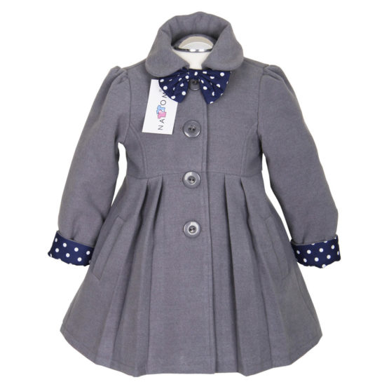 Elegant Coat For Girls Nat & Tom – Gray