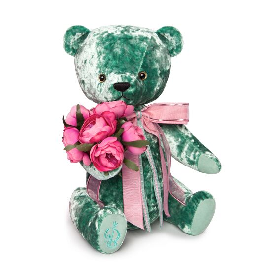 Teddybär BernArt, 30cm – smaragdgrün